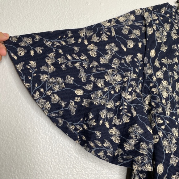 lucky brand floral peplum top L - Picture 5 of 8